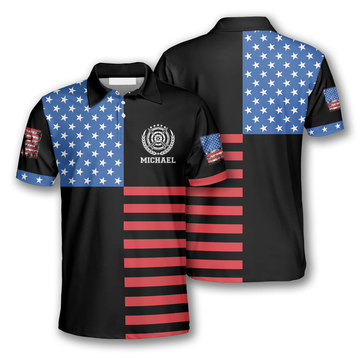 Custom 3D All Over Print Archery American Flag Logo Custom Archery Shirts For Men, Archery Shirt, Flag Shirt