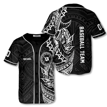 Athlete BW Tribal Custom Baseball Jersey, Best Shirt for Baseball Lover, Gift for Men