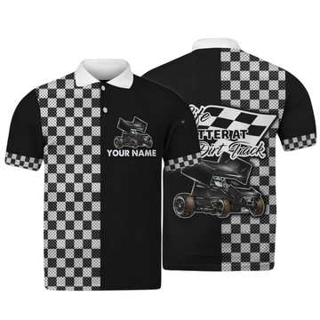 Personalized 3D Polo Shirt Dirt Racing Polo With Custom Name