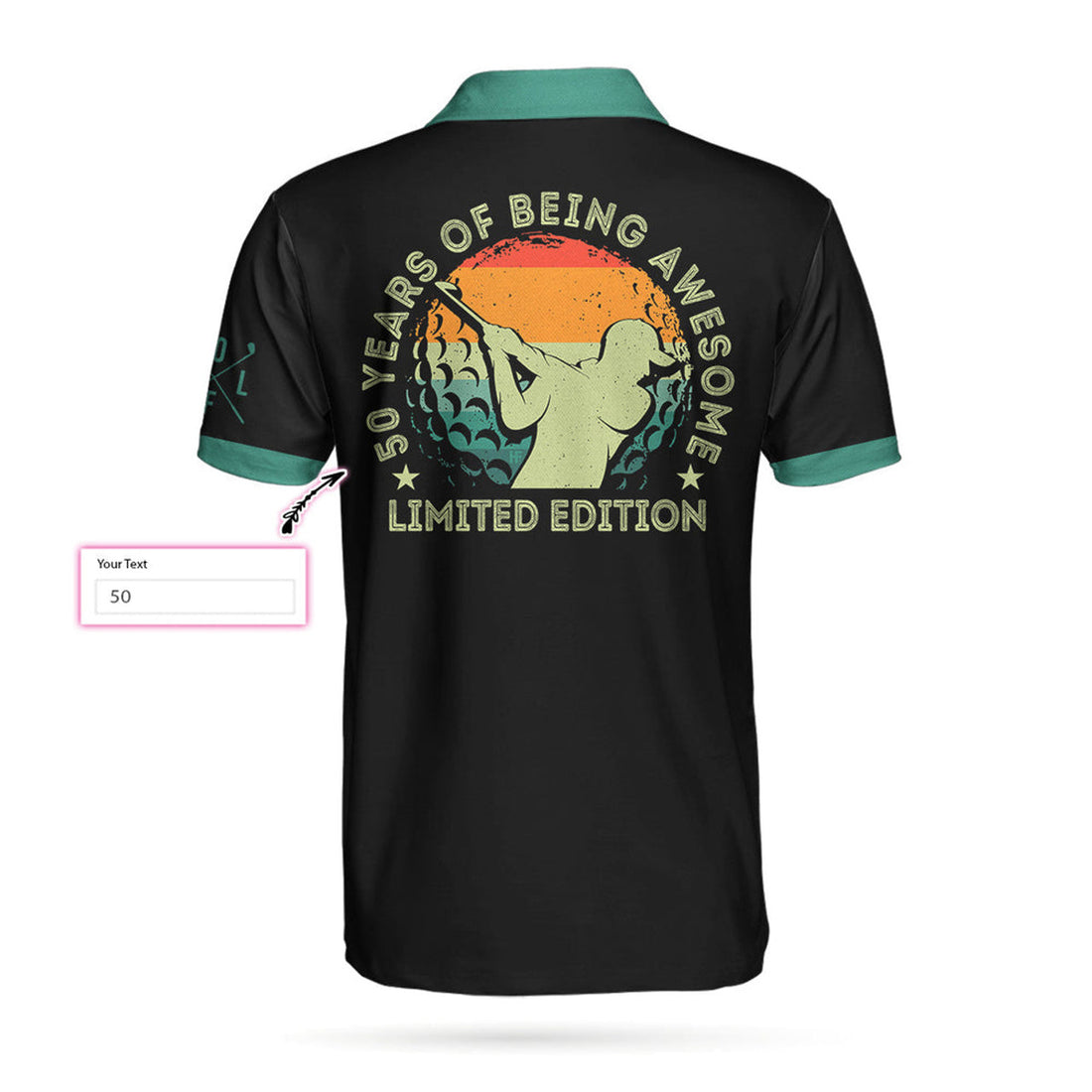 Personalized Awesome Golfer Golf Short Sleeve Custom Polo Shirt, Vintage Golf Shirt For Men