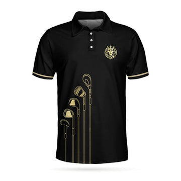 Personalized Kings Are Born Custom Polo Shirt, Luxury Black And Gold Polo Shirt, Cool Golf Shirt For Men