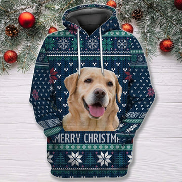 FUNSTUFFPRINT 3D Pet Mery Christmas All Over 3D Hoodie and Zip Hoodie