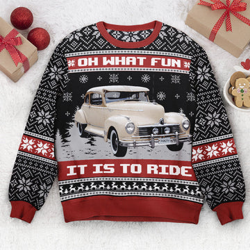 FUNSTUFFPRINT Custom Oh What Fun It Is To Ride For Men Ugly Sweater
