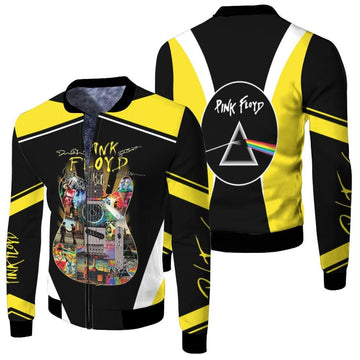 FUNSTUFFPRINT Pink Floyd Rock Band Guitar Albums Music 3D Designed Allover Gift For Pink Floyd Fans 3D Bomber Jacket