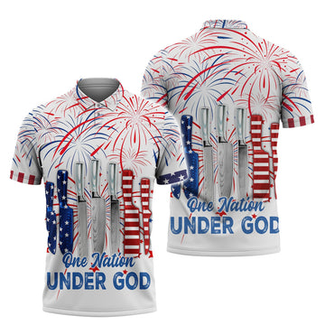 FUNSTUFFPRINT Independence Day Is Coming Chef One Nation Under God 3D All Over Print Polo Shirt Size S-5XL