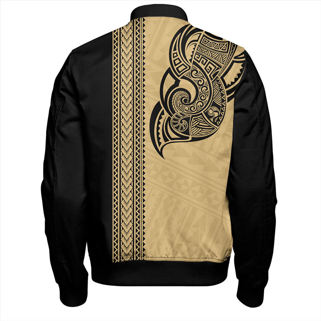 FUNSTUFFPRINT American Samoa Bomber Jacket Polynesia Tribal Tattoo Gold 3D Bomber Jacket