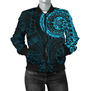 FUNSTUFFPRINT Polynesian Tattoo Styleomen's Bomber Jacket Blue 3D Bomber Jacket