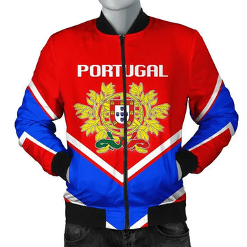 FUNSTUFFPRINT Portugal Coat Of Arms Men Bomber Jacket Lucian Style 3D Bomber Jacket