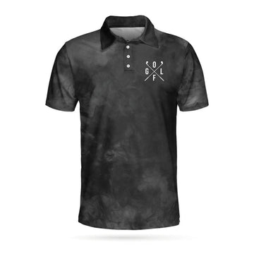 Premium Smoke Background Golf Polo Shirt, Black Smoke Golfer Polo Shirt, Best Golf Shirt For Men