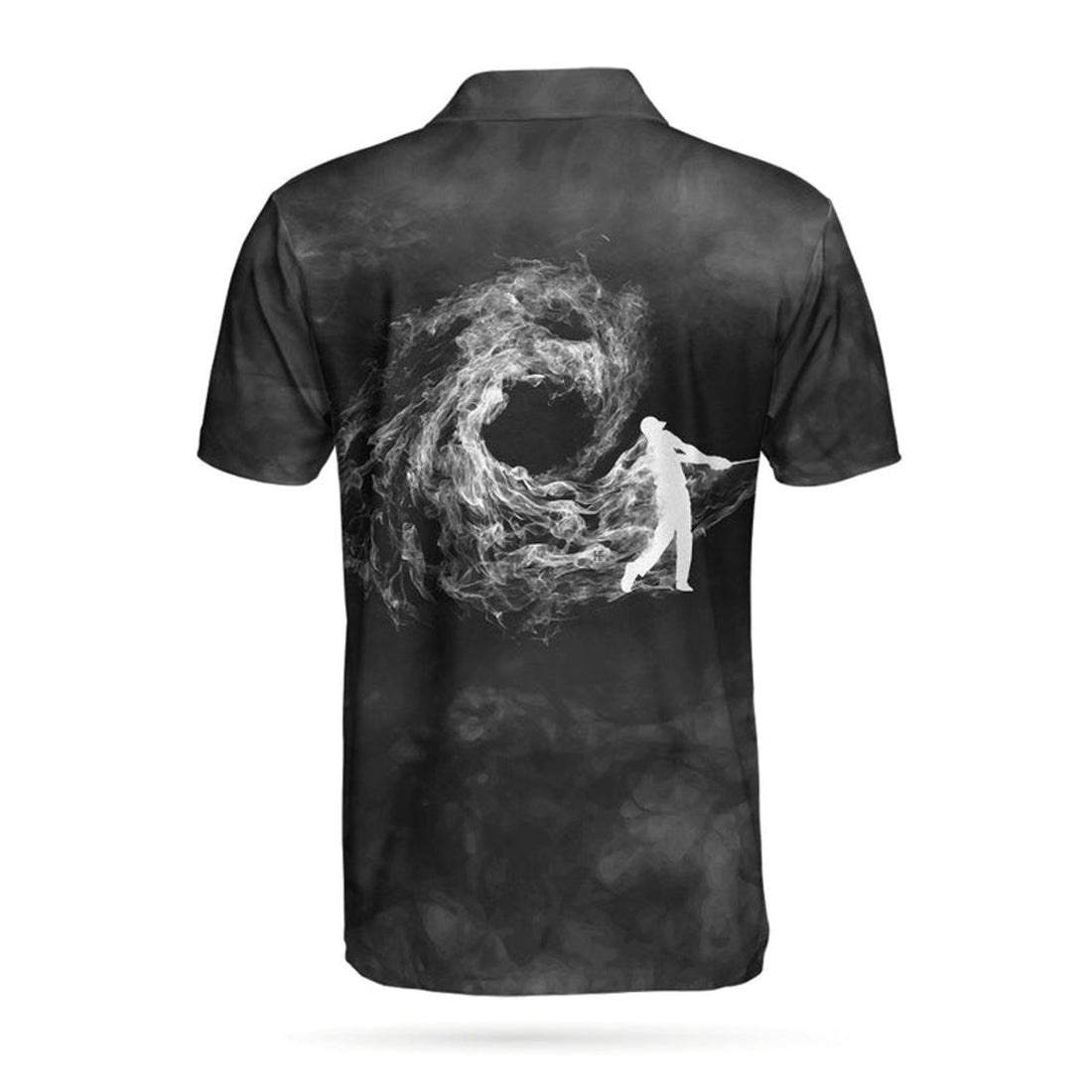 Premium Smoke Background Golf Polo Shirt, Black Smoke Golfer Polo Shirt, Best Golf Shirt For Men