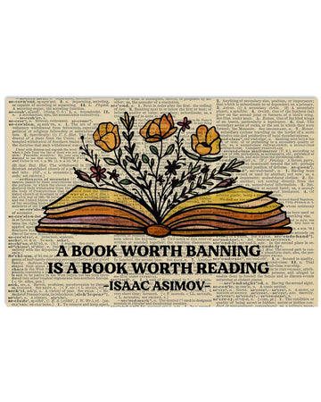 Flush It Good Flush It Real Good Black Cat Toilet Poster and CanvasaA Book Worth Banning Is A Book Worth Reading Isaac Asimov Banned Book Week Poster and Canvas