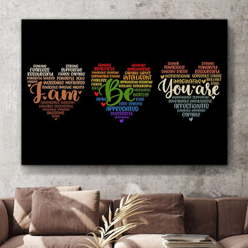 I Am Genuine Strong Be Genuine Beautiful You Are Clever Tenacious Heart Lgbt Equality Human Right Poster and Canvas