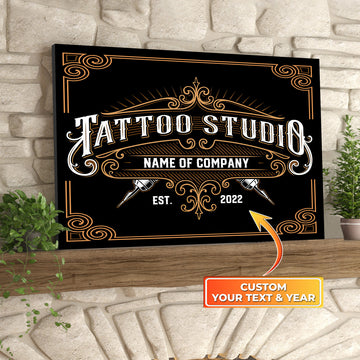 Custom Tattoo Studio Customized Personalized Name/Number Poster and Canvas