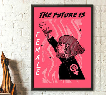 The Future Is Female Young Girl Feminism Poster and Canvas