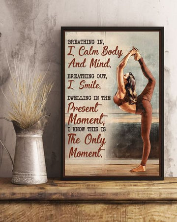 Breathing In Breathing Out Yoga Lovers Poster and Canvas
