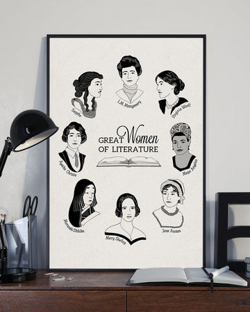 Great Women Of Literature Sappho Agatha Christie Mary Shelley Feminism Poster and Canvas