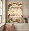 Red Cardinal Oldest Tree Rainy Day I Can Only Imagine Canvas Wall Art - Christian Wall Posters - Religious Wall Decor