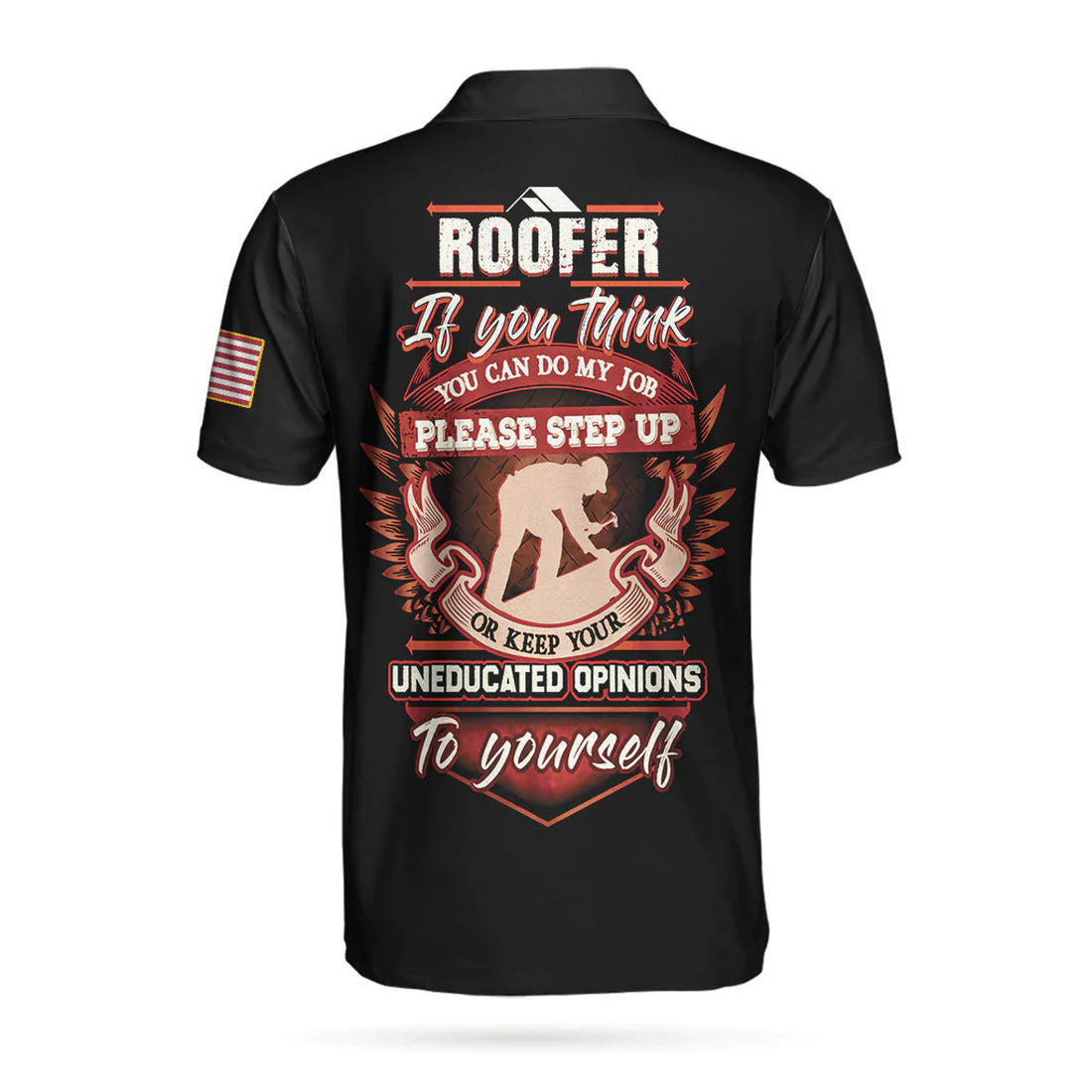 Roofer Proud Skull Black And White Men Polo Shirt, If You Think You Can Do My Job Polo Shirt, Best Roofer Shirt For Male