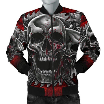 FUNSTUFFPRINT SKULL BOMBER JACKET 2 3D Bomber Jacket