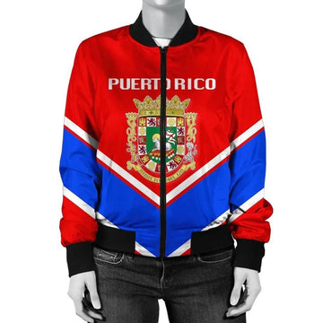 FUNSTUFFPRINT Saint Barthelemy Coat Of Arms Women Bomber Jacket Lucian Style 3D Bomber Jacket