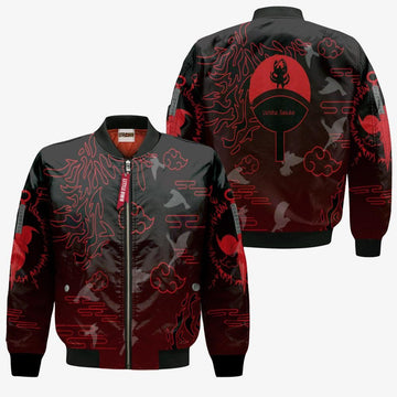 FUNSTUFFPRINT Sasuke Uchiha Bomber Jacket Nrt Shippuden Cosplay 3D Bomber Jacket