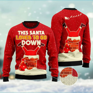 FUNSTUFFPRINT Satan Claus Ugly Christmas Sweater, Christmas Sweater, Ugly Sweater, Funny Xmas Sweaters Ugly Sweater