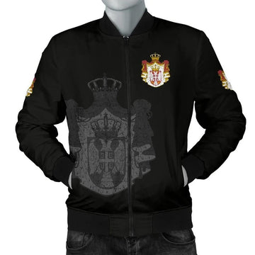 FUNSTUFFPRINT Serbia Men's 3D Bomber Jacket