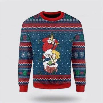 FUNSTUFFPRINT Spider Santa Claus Ugly Christmas Sweater For Men And Women, Best Gift For Christmas, The Beautiful Winter Christmas Outfit Ugly Sweater