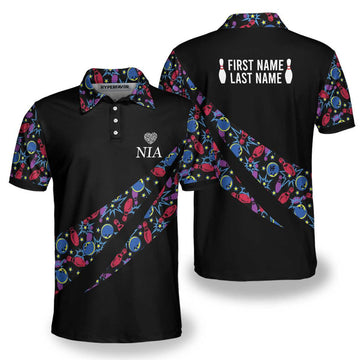 Custom Splits Bowling Logo NIA Custom Polo Shirt - Perfect Gift For Men