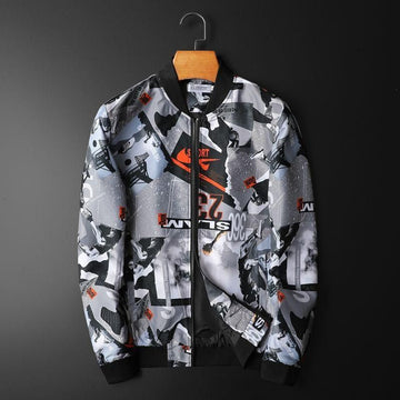 FUNSTUFFPRINT Sporty Scenes Printed 3D Bomber Jacket