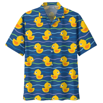 Swimming Duck Background Hawaiian Shirt, Duck hawaii shirt, Duck shirt for Family