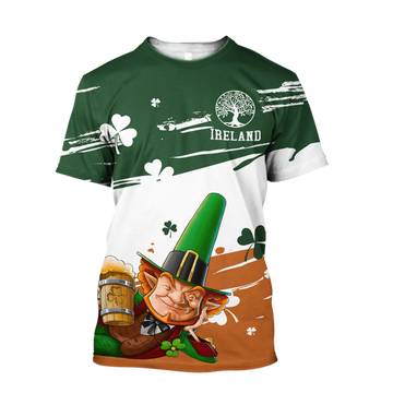 FUNSTUFFPRINT Ireland Tree Of Life Shamrock 3D Shirt, St Patrick's Day Shirt, Irish Shirt, Lucky Shirt, Drinking Shirts, Let's Day Drink 3D T-shirt