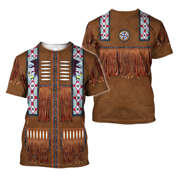 FUNSTUFFPRINT 3D Brown Cowboy Shirt No Cosplay T-Shirt For Cowboy Man Woman 3D T-shirt