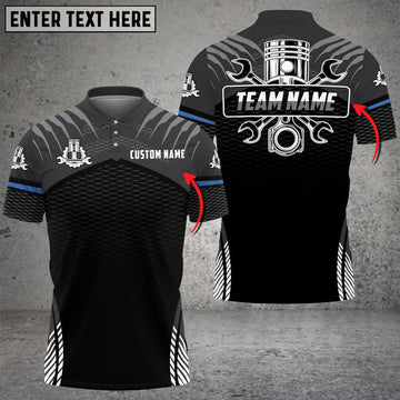 Personalized Auto Mechanic Custom Name Multi Color Printed 3D Polo Shirt, Gift for Men Mechanic