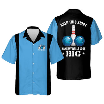 Custom Retro Vintage Hawaiian Bowling Shirts For Men , Summer gift for Bowling team shirt