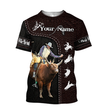 Customize Bull Riding Unisex 3D Full Printed Zip Hoodie Bomber T Shirt In Leather Pattern For Redeo Bull Lover