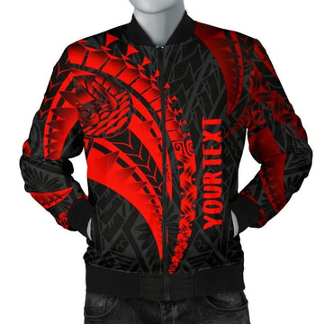 FUNSTUFFPRINT Tahiti Personalised Men's Bomber Jacket - Polynesian Tahiti Seal - 3D Bomber Jacket