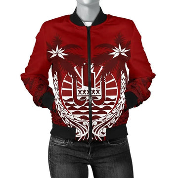 FUNSTUFFPRINT Tahiti Polynesian Coconut Women's 3D Bomber Jacket