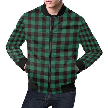 FUNSTUFFPRINT Tartan Scottish Green Plaids Mens 3D Bomber Jacket