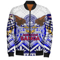 FUNSTUFFPRINT American Samoa Bomber Jacket Custom American Samoa Seal And Eagle Polynesian Tattoo 3D Bomber Jacket