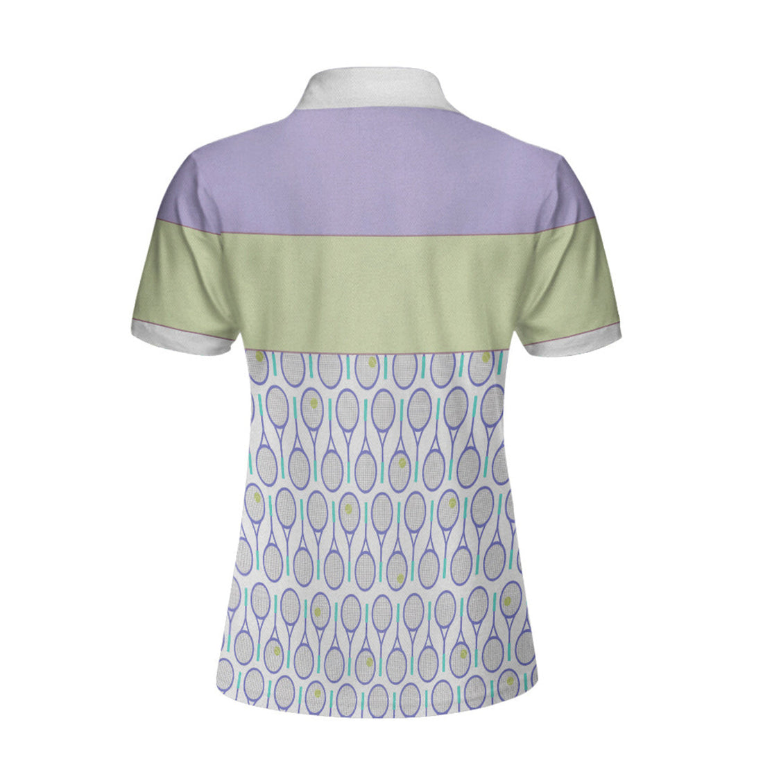 Custom Tennis In Purple Pattern Custom Name Polo Shirt, Personalized Purple Pattern Tennis Shirt For Female Player - Perfect Gift For Women, Ladies