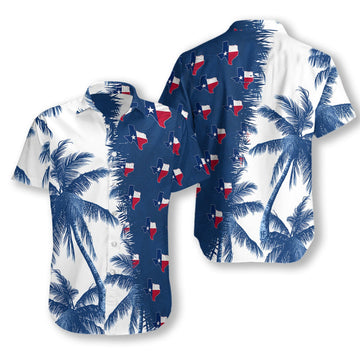 Texas Hawaiian Shirt Coconut Palm Tree, Texas Hawaiian shirts for men, Women