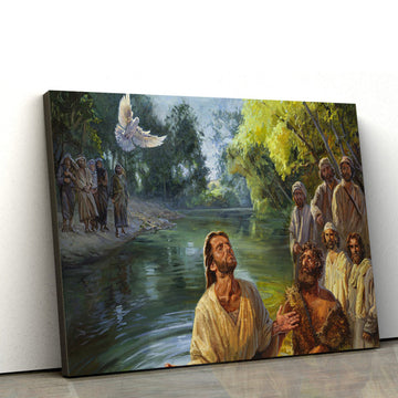 The Baptism Of Jesus Canvas Pictures - Jesus Christ Canvas Art - Christian Wall Canvas