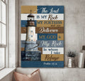 The Lord Is My Rock Canvas - Beautiful Lighthouse Canvas Wall Art - Christian Wall Posters - Religious Wall Decor