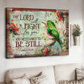 The Lord Will Fight For You You Need Only To Be Still Canvas Wall Art - Christian Poster - Religious Wall Decor