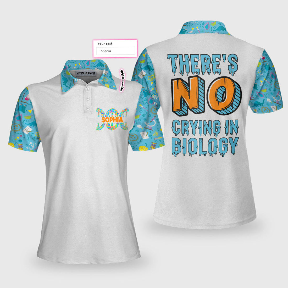Custom There's No Crying In Biology Custom Short Sleeve Women Polo - Perfect Gift For Women