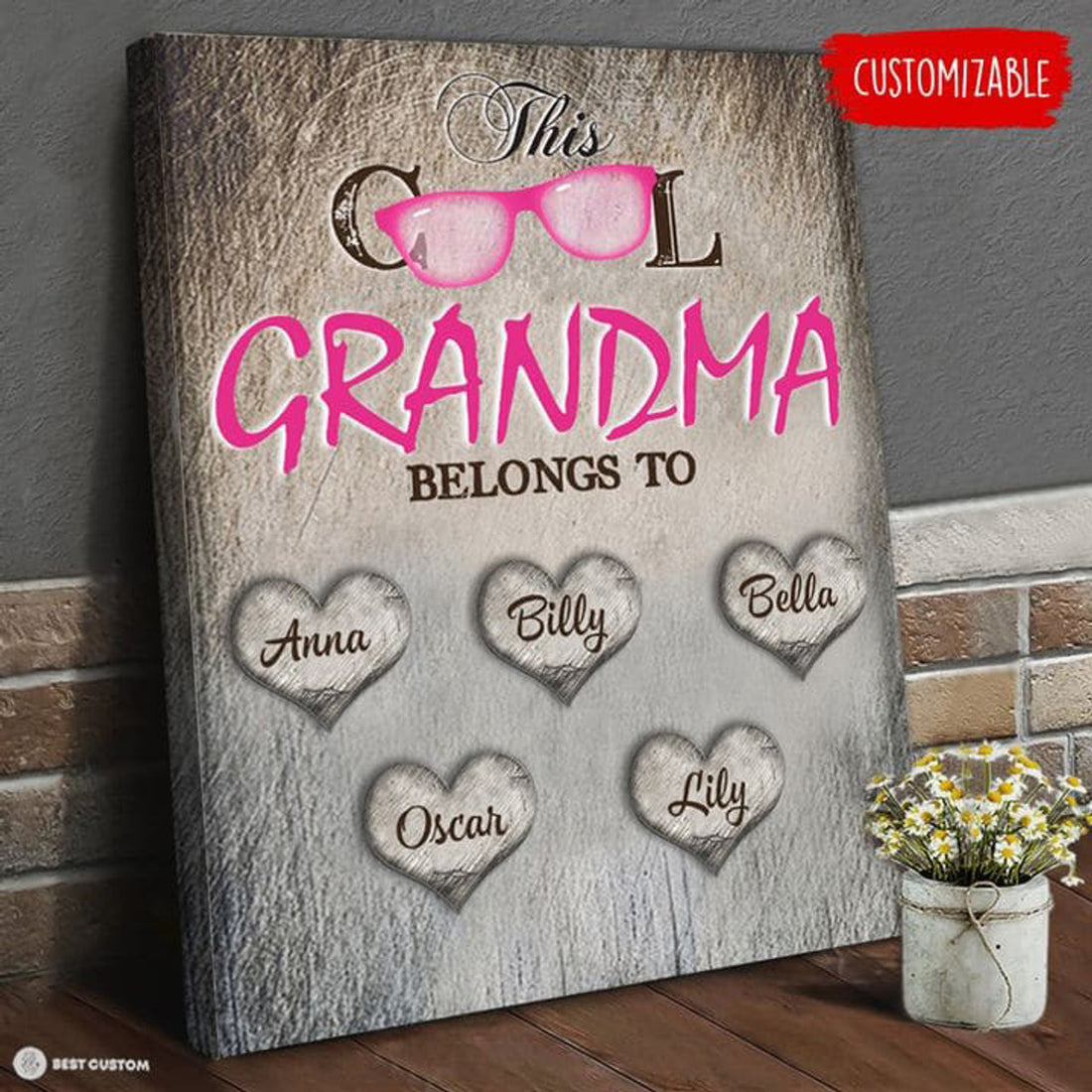Custom This Cool Grandma Belong To, Family Poster Poster and Canvas