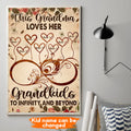 Custom This Grandma Loves Her Grandkinds To Infinity And Beyond Gift For Family Customized Personalized NAME Poster and Canvas