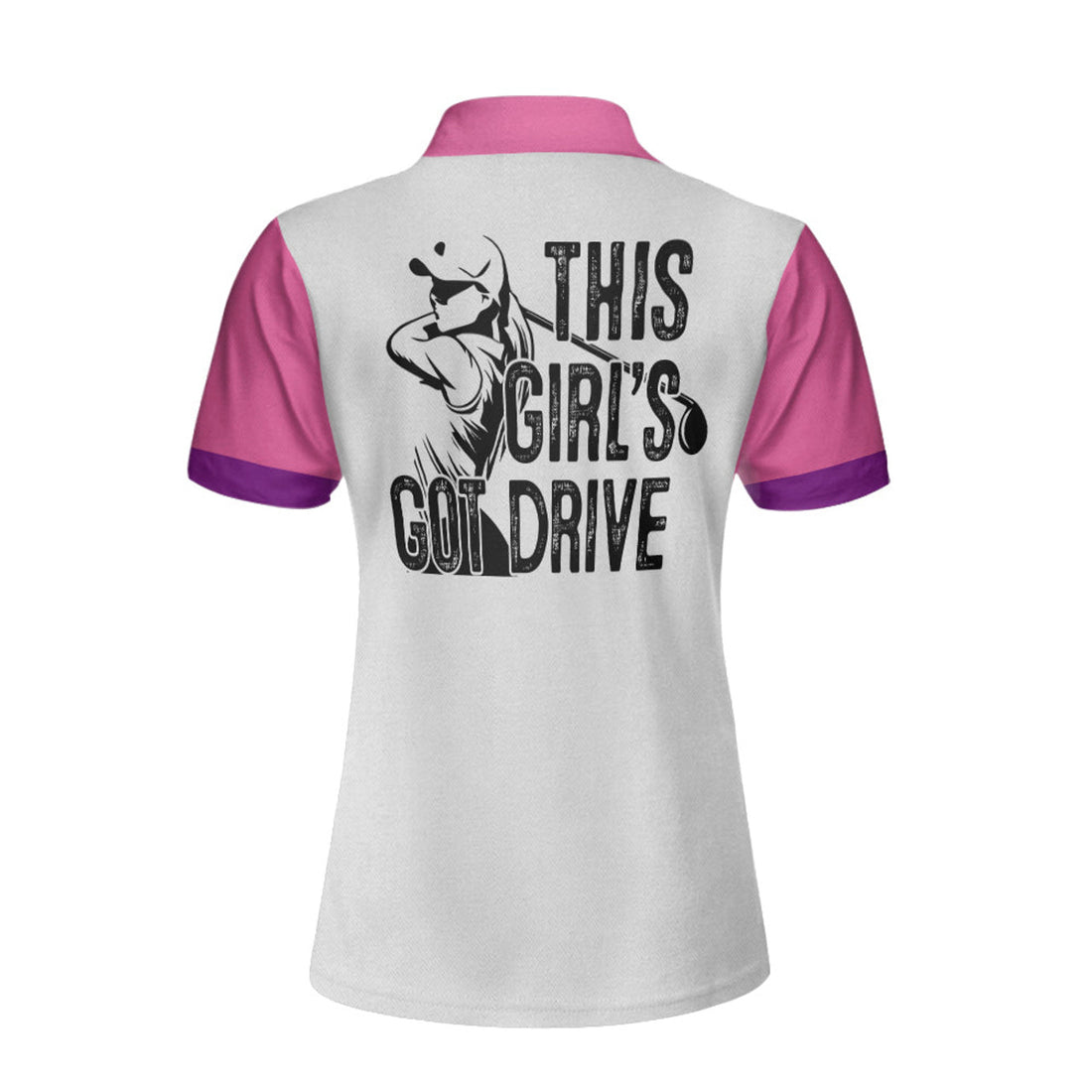 This Girl's Got Drive Women Short Sleeve Polo Shirt, Pink Leopard Golf Shirt For Female Golfers, Best Golf Gift Idea - Perfect Gift For Women