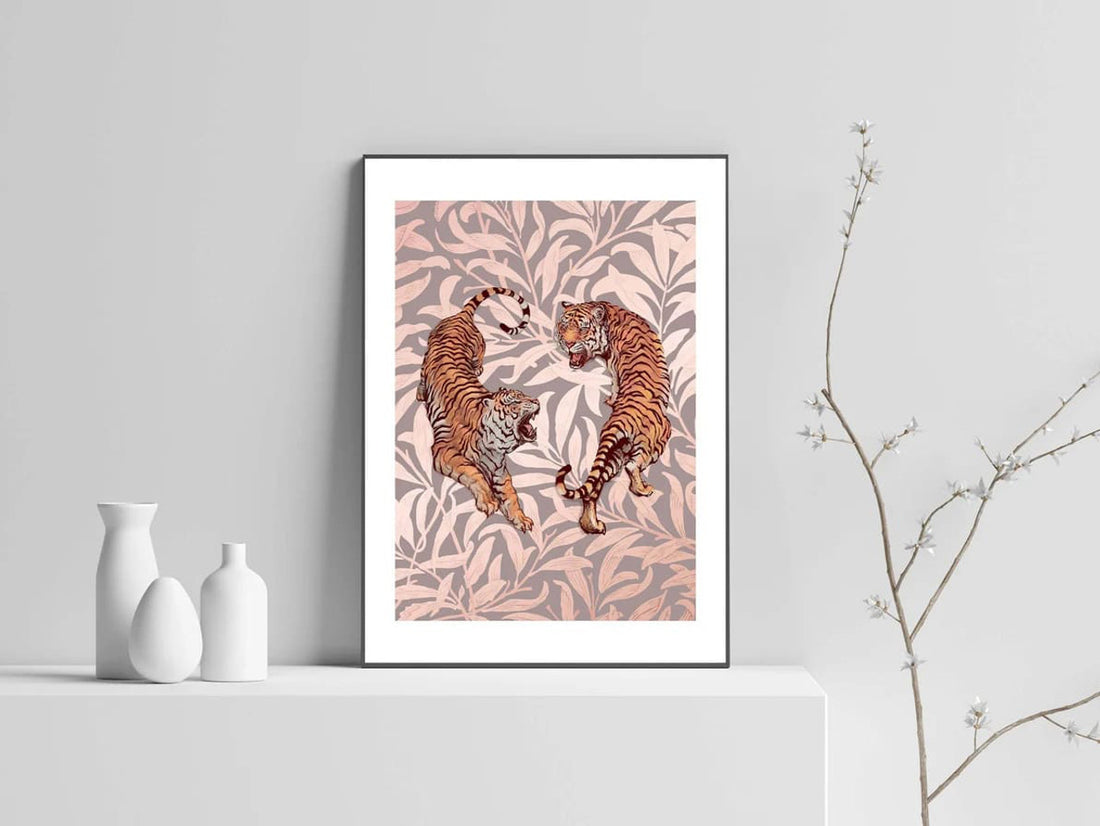 Tiger Poster, Tiger Couple, Poster Decor Poster and Canvas